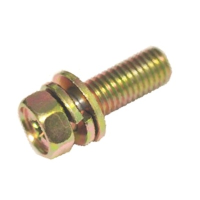 1187205016 M 5-0.8 x 16 Phil Ind Hex Head SEMS Screw w/Flat Washer and SLW, Cl. 8.8 Zinc Yellow JIS B 1187 B.