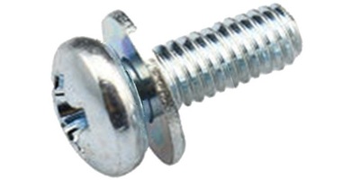 1188F104016 M 4-0.7 x 16  Philips Pan SEMS Screw, Steel Zinc.   JIS B 1188 F