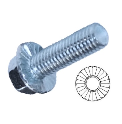 1189910045 M10-1.50 x 45  Serrated Hex Flange Bolt, Class 10.9 Zinc.