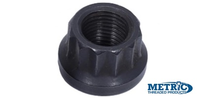 5378308001 M 8-1.25     12 Point Flange Nut Black Zinc