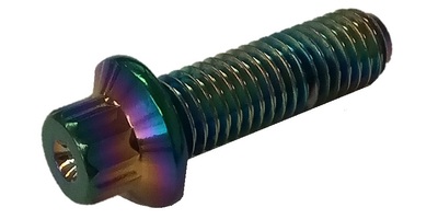 53794PVD08026 M 8-1.25 x 26  12 Point Flange Screw, Class 10.9 Neochrome PVD.