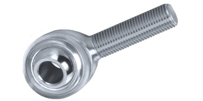 64885M06001 M 6-1.0 Male Spherical Rod End, Steel Housing with PTFE Race.  Zinc Plated. Left Hand