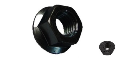 692383S08001 M 8-1.25 Hex Flange Nut, with Serrations, Class 8, Steel Zinc Black  DIN 6923, ISO 4161