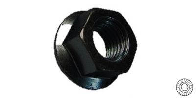 11909S16001 M16-2.0 Hex Flange Nut, with Serrations, Class 100 TensiLock Black Phosphate DIN 6923