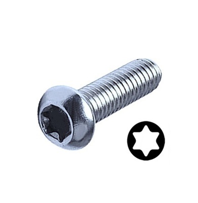 73801T03018 M 3-0.5 x 18  Button Torx Head Cap Screw, Class 10.9 Zinc.  ISO 7380-T