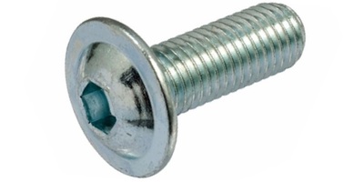 73801F05016 M 5-0.8 x 16  Button Socket Head Cap Screw with Flange, Zinc  ISO 7380-2