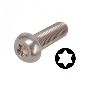 73805T06010 M 6-1.0 x 10  Button Torx Head Cap Screw, Stainless Steel A2 70.  ISO 7380-T