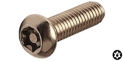 73805TP10035 M10-1.50 x 35  Button Torx Tamperproof Head Cap Screw, Stainless Steel A2 70.  ISO 7380-1