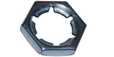 7967122001 M22-2.50  Pal Nut Self Locking Counter Nut, Spring Steel Zinc.  DIN 7967