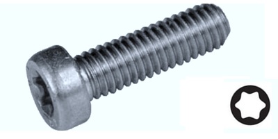145809110045 M10-1.50 x 45  Low Head 6 Lobe (Torx) Socket Cap Screw, Class 12.9 Zinc.  Fully Threaded ISO 14580