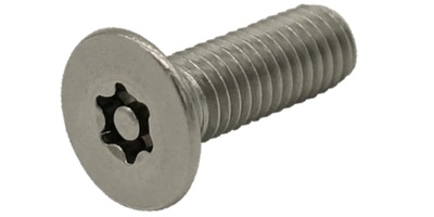 79915TP06035 M 6-1.0 x 35  Torx Flat Head Cap Screw, Tamperproof, A2-70 Stainless Steel.  ISO 14581