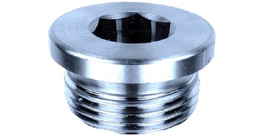 9088124150 M24-1.50 Socket Pipe Plug, Flanged, Steel Zinc.  DIN 908
