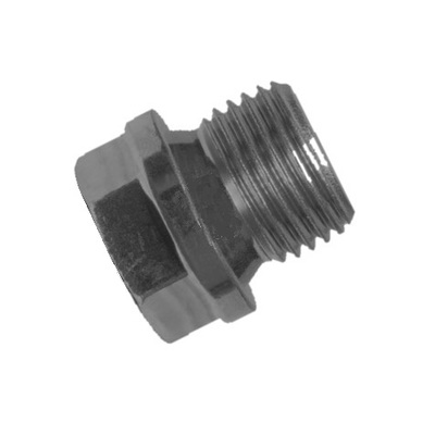 91080907514 3/4BSP Hex Head Pipe Plug with Flange, Steel Plain.  DIN 910