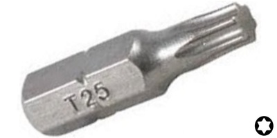 91199T25001 T-25 x 1"  Torx Bit, CRV Steel  DIN 7426 / ISO 1173