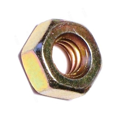 9349210125 M10-1.25 Hex Nut, Class 10 Zinc Yellow. DIN 934