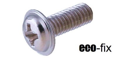 79852F03010-1 M 3-0.5 x 10  Philips Pan Washer Head Machine Screw, Class 4.8 Zinc. DIN 967 JIS TP Screw.