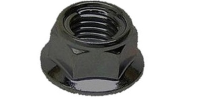 6927910125-1 M10-1.25  FUJI Flange Lock Nut, Class 6 Steel Black Zinc JIS DIN 980M