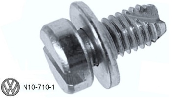 A999906012 M 6-1.0 x 12  Slotted Cheese SEMS Screw, Type 23, Steel Zinc (VW Volkswagen Shroud)