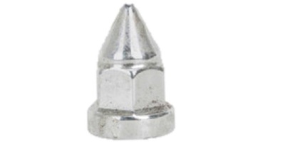 1587806001 M 6-1.0 Gothic Spike Nut, Steel Chrome