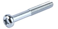 M 6-1.0 x 42   Small Cheese Head Philips Pan Machine Screw, Steel Zinc  JIS B 1111