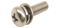 M 2-0.4 x 5  Philips Pan SEMS Screw, A2 Stainless Steel JIS B 1188 B