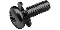 M 4-0.7 x 8  Philips Pan SEMS Screw, Steel Black Zinc  JIS B 1188 F