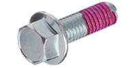 M 6-1.0 x 16  Hex Head Flange Bolt with Self-Locking Patch, Class 10.9 Zinc.  JIS B 1189
