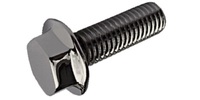 M 8-1.25 x 25  Hex Flange Bolt Large O.D., Class 10.9 Chrome.  IFI 536 / ISO 4162