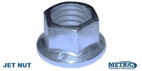 M 8-1.25 Hex Flange Nut, Extra Small Hex, Non Serrated, Class 10 Zinc (JET NUT)