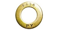 1/2&quot;  Hardened Flat Washer, Zinc Yellow ASTM F-436