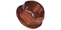 M 8-1.25  Exhaust Flange Lock Nut, Class 8 Steel Copper Plated