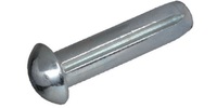 M 4 x 16  Round Head Grooved Pin, Tapered, Steel Plain.  DIN 1476