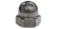 M10-1.0 Acorn Cap Nut, Steel Plain.  DIN 1587