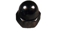M 6-1.0 Acorn Cap Nut, Steel Black Zinc.  DIN 1587