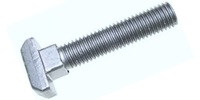 M 8-1.25 x 50  Hammerhead Bolt with Square Neck, Class 4.6 Zinc Plated DIN 186
