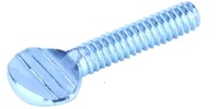 M 6-1.0 x 30  Thumb Screw-No Shoulder, Steel Zinc.