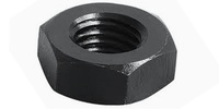 M10-1.5 Hex Jam Nut, Stainless Steel A2 70 / Black Oxide  DIN 439