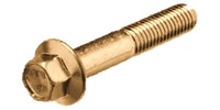M10-1.50 x 110  Hex Flange Bolt Large O.D., Class 10.9 Zinc Yellow.  IFI 536 / ISO 4162