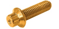 M 8-1.25 x 26  12 Point Flange Screw, Class 10.9 G04 Gold.