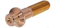 M 7-1.0 x 31  12 Point Flange Screw, Class 10.9 Rose Gold PVD.