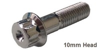 M 8-1.25 x 32  12 Point Flange Screw, Class 10.9 Chrome.
