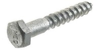 3/8 x 2&quot;  Hex Lag Bolt, Steel Galvanized