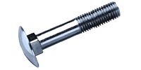 3/8-16 x 6 1/2&quot; Carriage Bolt, Steel Zinc  ASME B18.5