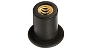 M 6-1.0  Rubber Well Nut Threaded Brass Inserts