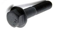 M 8-1.25 x 55  Hex Flange Bolt, Class 8.8 Black Oxide.  DIN 6921
