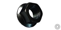 M16-2.0 Hex Flange Nut, with Serrations, Class 100 TensiLock Black Phosphate DIN 6923