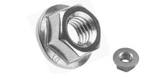 M 9-1.25 Hex Flange Nut, Class 10, Non Serrated, Zinc DIN 6923. iSO 4161