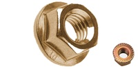 M 5-0.8 Hex Flange Nut Serrated, Class 10 Zinc Yellow RoHS.  JIS B 1190