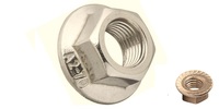 M 8-1.25 Hex Flange Nut, with Serrations, Stainless Steel A2 70. DIN 6923, ISO 4161