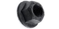 3/8-24  Top Lock Flange Nut, Grade G, Black Phosphate